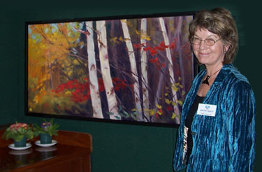 Kathy at the historical Arts & Letters Club in Toronto